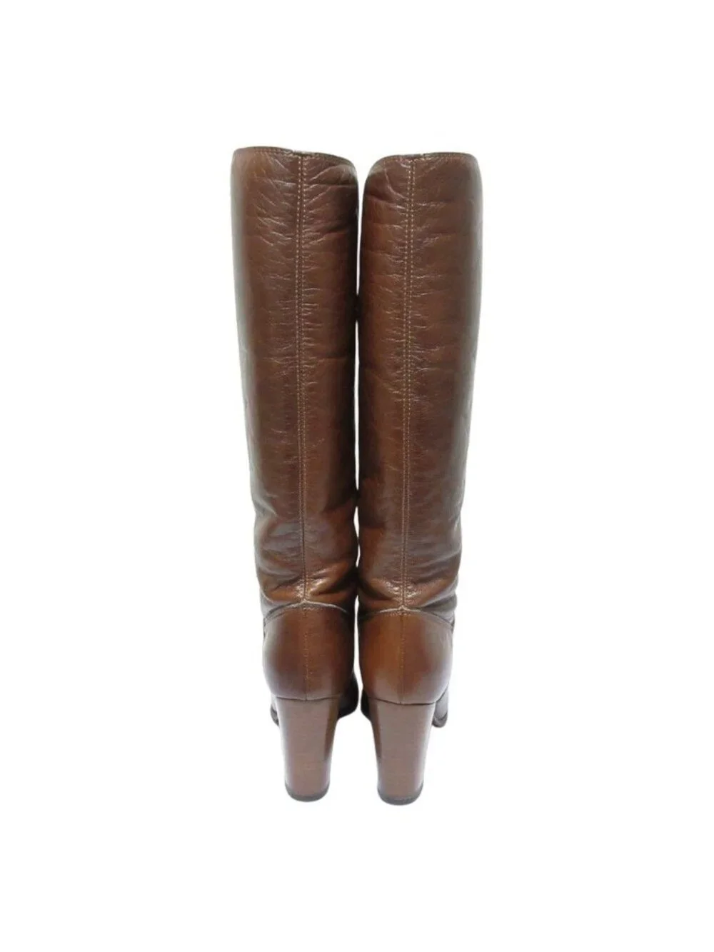 Chanel CC Logo Leather Long Boots 36 Brown